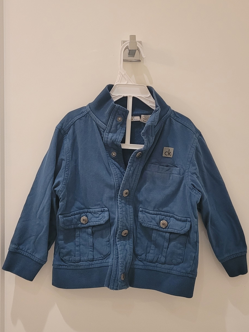Calvin Klein Jeans Boys Blue Utility-Style Jacket